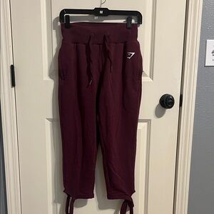 Gymshark Women's Burgundy Cropped Pants